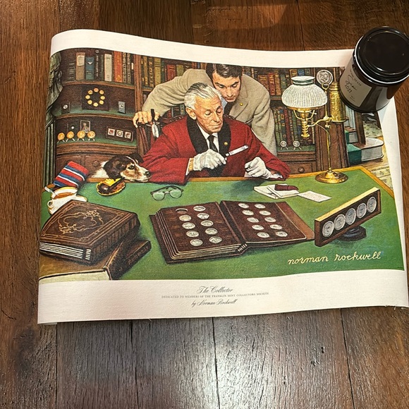 Norman Rockwell The Collector Franklin Mint Limited Edition Print on Canvas - Picture 2 of 12